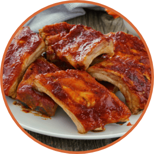 Ribs on a plate