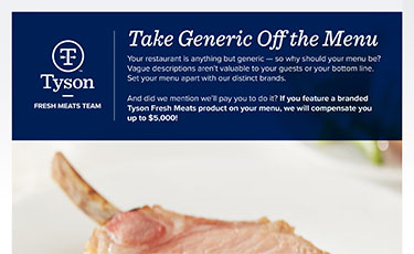 Menu allowance flyer