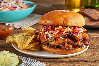 Brisket Sandwich with BBQ Sauce