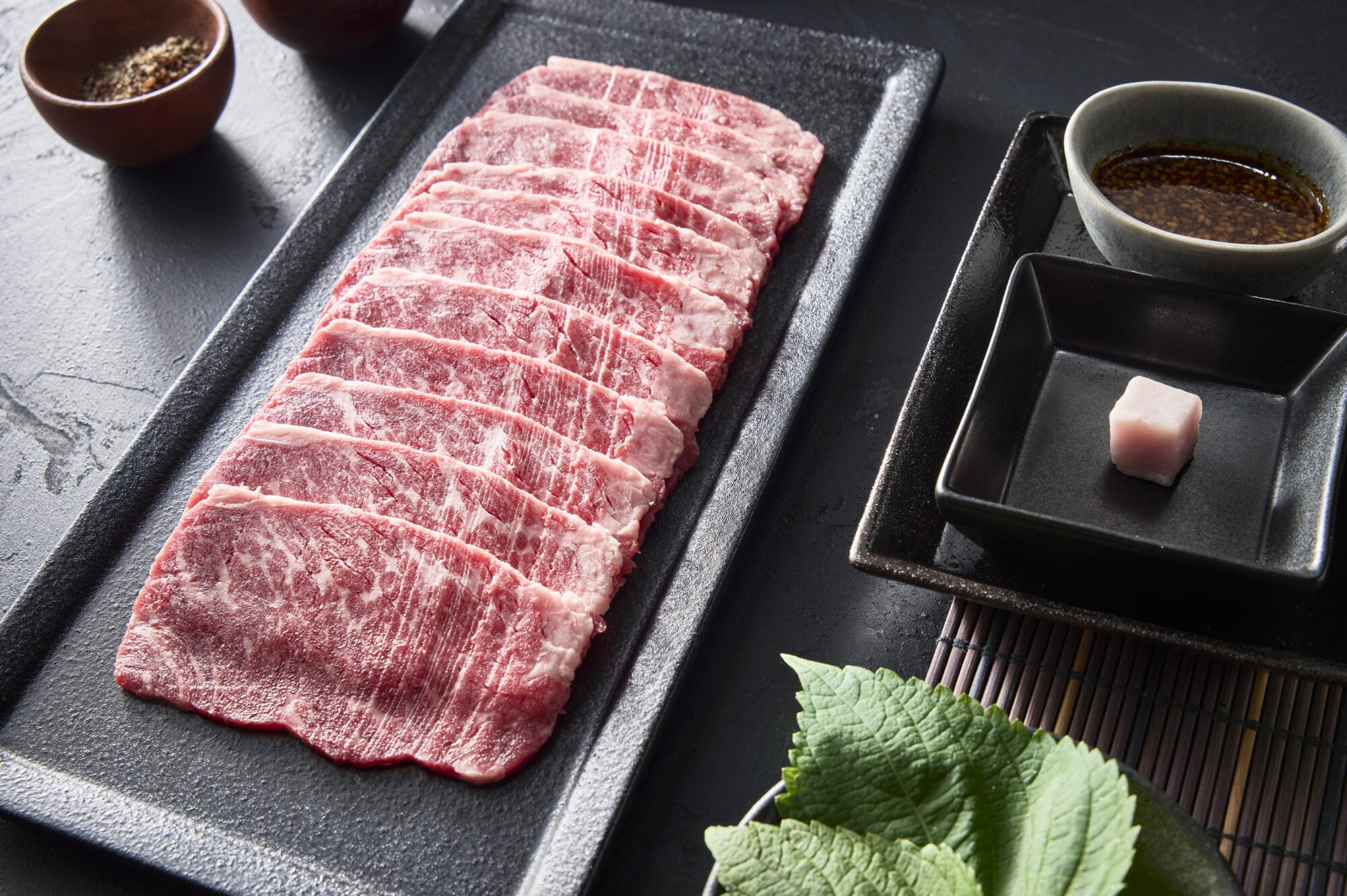 Tyson International_Asian Markets_Japanese Chuck Eye BBQ_ 2-25_0161 Sliced Tyson Fresh Meats pork belly in a Korean marinade